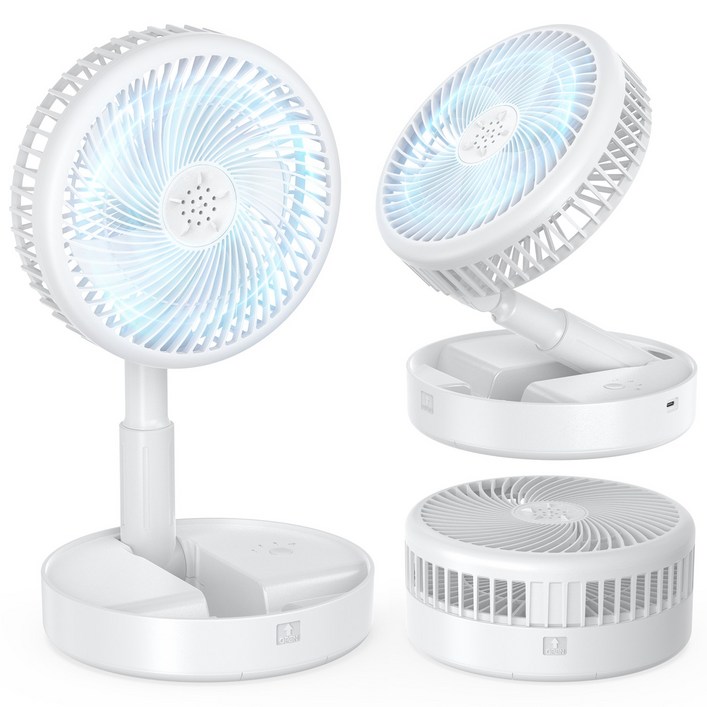 UOOFON 무선 탁상용 선풍기 휴대용 접이식 캠핑 BLDC 무소음