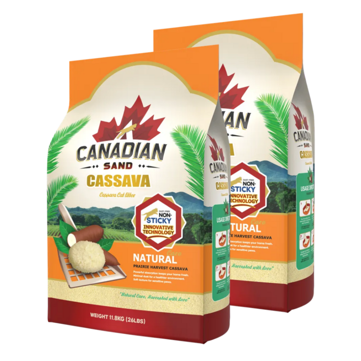 캐네디언샌드 카사바 고양이모래 총 2봉총 2박스 배송, 11.8kg, 2개, 무향