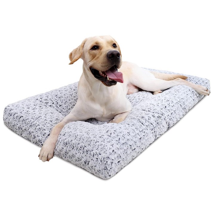 코지포우 강아지 방석 대형 사계절용 통세탁, 1개, 화이트 그레이