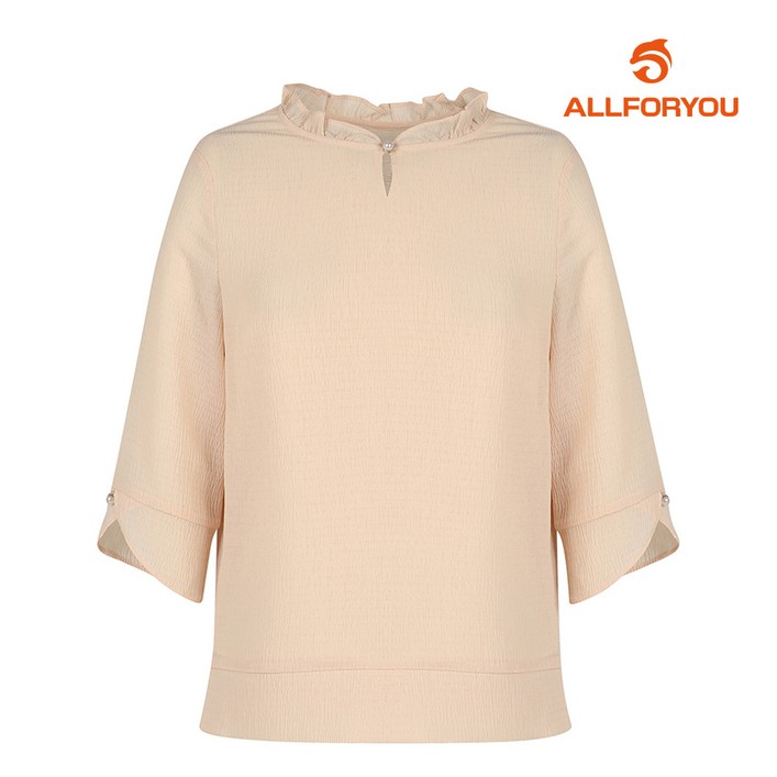 올포유 여성 넥프릴 진주 단추 장식 블라우스 ALBLL3421509G 올포유 여성 넥프릴 진주 단추 장식 블라우스 ALBLL3421509G