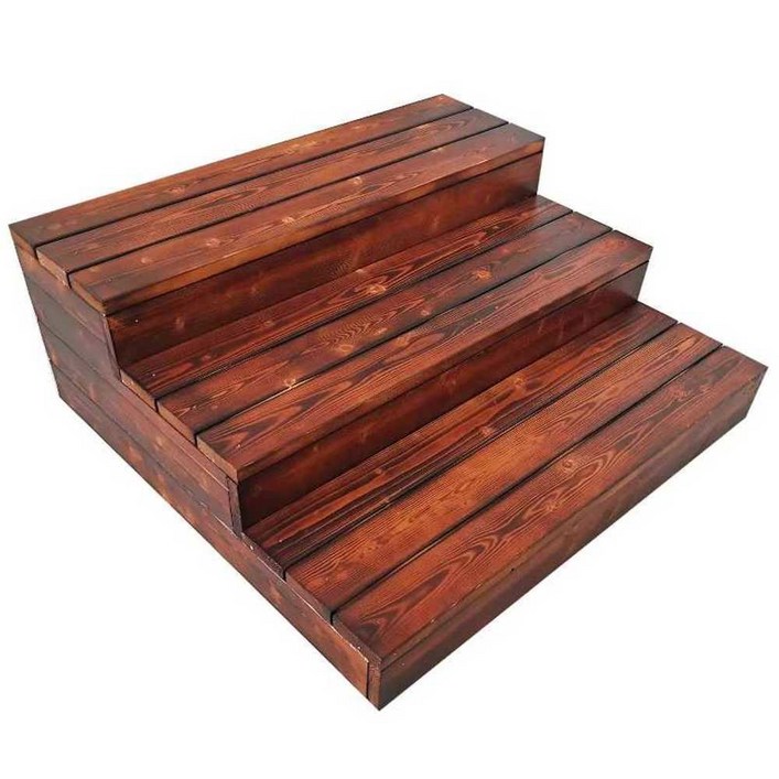 원목 나무 계단 방부목 현관 매장 입구용 디딤대 층계