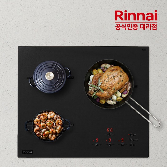 린나이공식인증린나이 빌트인 3구 인덕션 전기레인지 IHF3000N 자가설치
