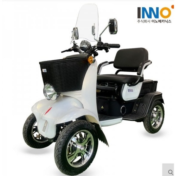 2인용 사륜 전동스쿠터 ,전동차, 단단e 화이트, 1개