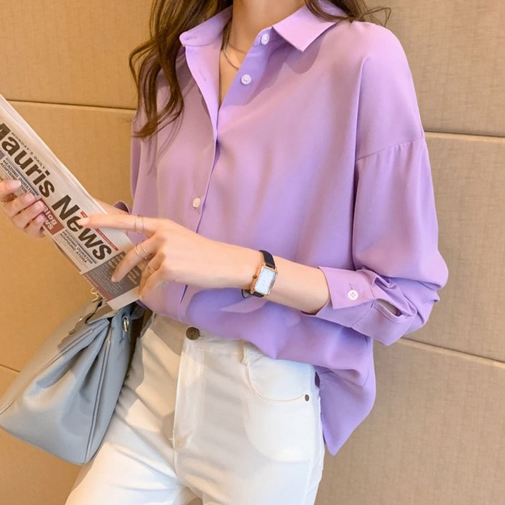 여성 봄가을 오피스룩 긴팔 셔츠 여성 봄가을 오피스룩 긴팔 셔츠