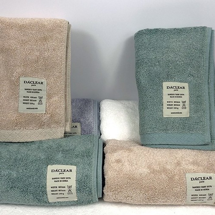 다클레어 명품타올 뱀부타올 대나무수건 200g 호텔수건 먼지없는 타월, 1개, 그레이