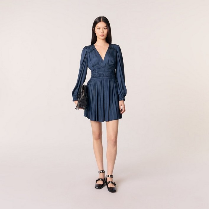 마쥬 브랜드관 새틴 러플 드레스