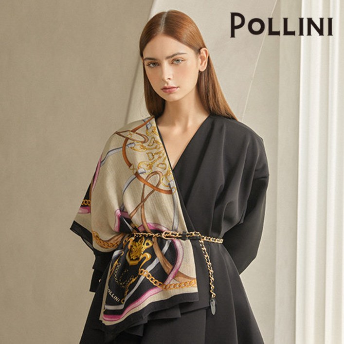 폴리니 24FW 러브 홀스빗 울실크 까레 숄스카프 폴리니 24FW 러브 홀스빗 울실크 까레 숄스카프