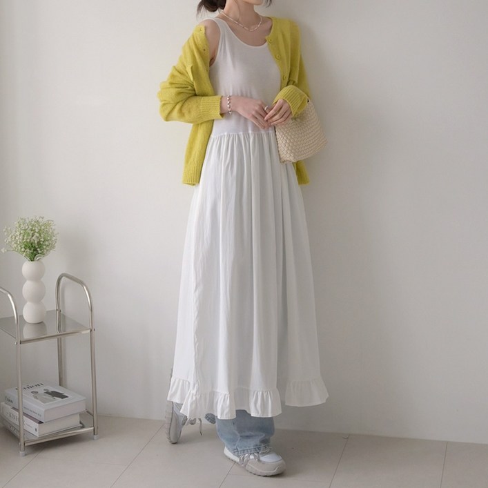 데일리앤 소이 바스락 프릴 이너 레이어드 원피스 봄 여름 가을