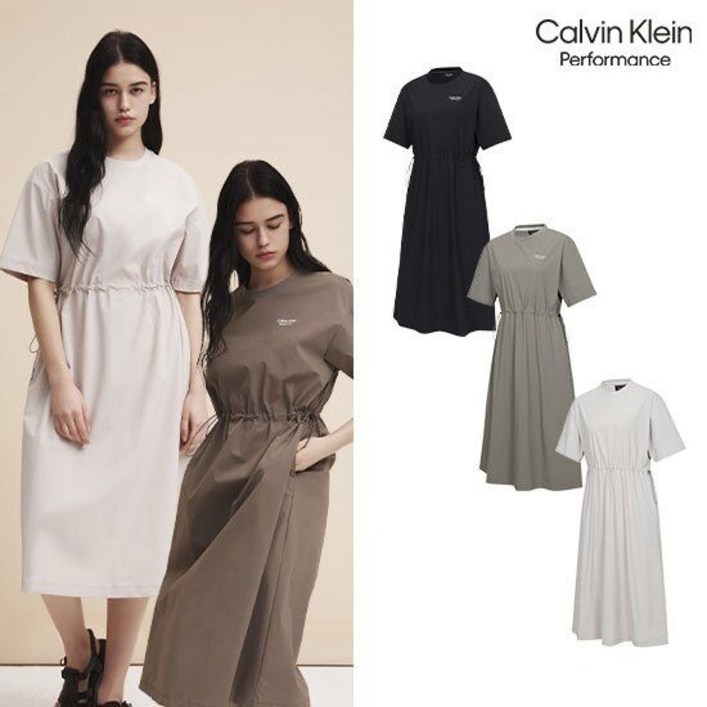 (매장)캘빈클라인 퍼포먼스 25SS 캘빈클라인 우븐 원피스 1종 110175