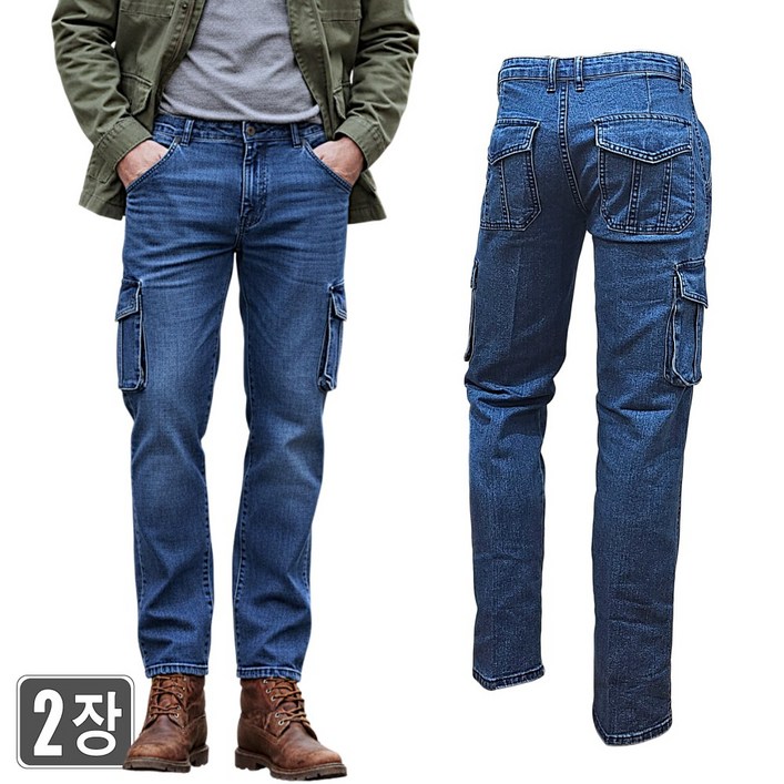 11 웨어몬 봄가을 WF211 카고 스판청바지 일상 작업 외출 단체