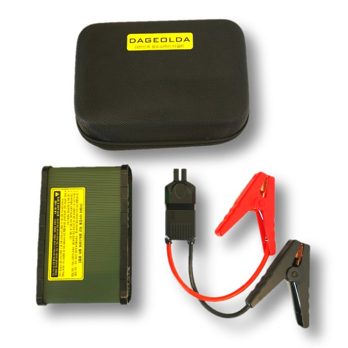 다걸다  JUMP12000 국산 점프스타터 보조배터리 긴급시동  스마트 점프케이블  하드케이스 가방