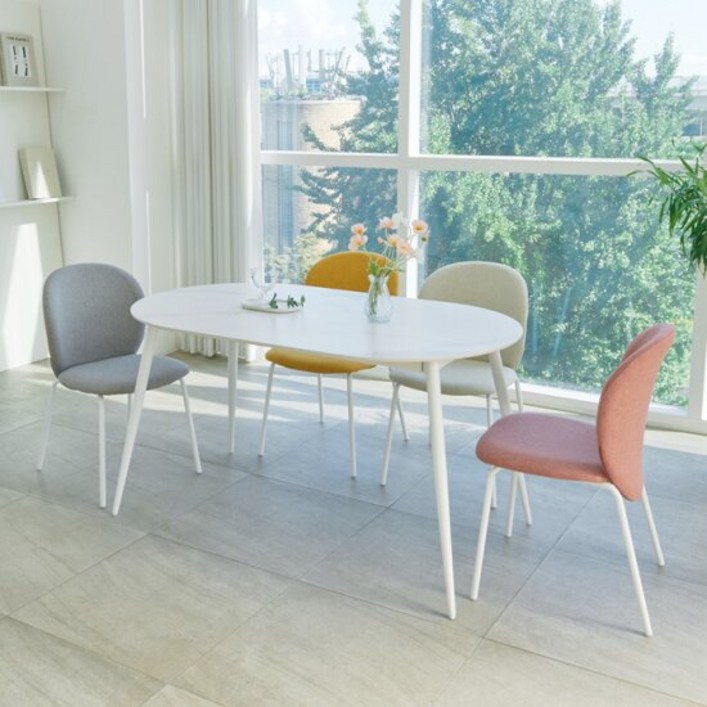 하모니 4인용 12T 타원형 세라믹 식탁테이블 W1600 CMN117C(착불