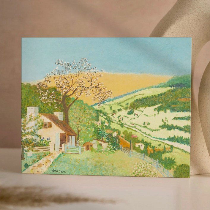 힐링인테리어 그랜드마 모지스 풍경 명화 대형그림 캔버스액자 거실 아이방 시리즈 24종 112