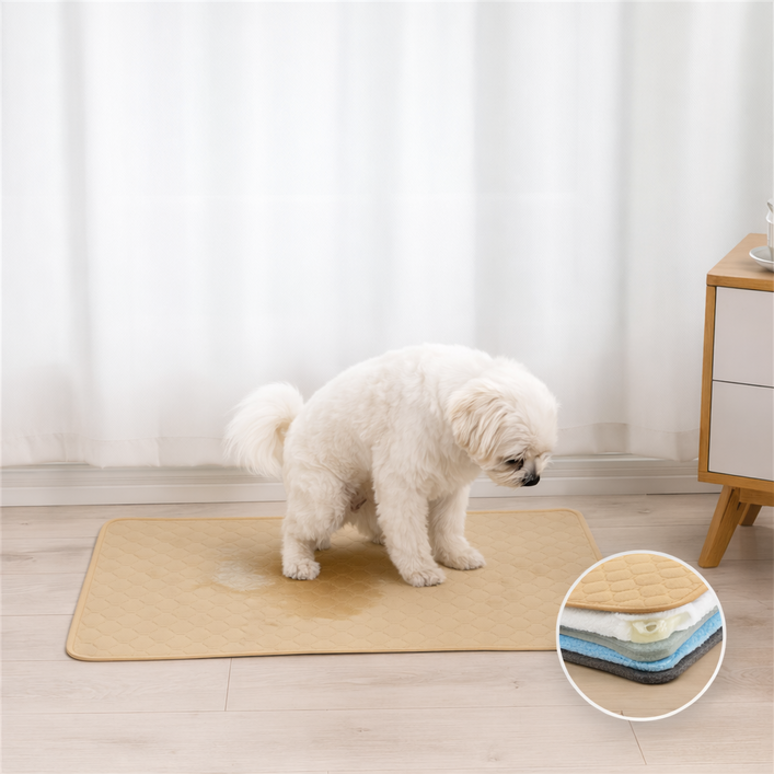 호담즈 빨아쓰는 논슬립 배변패드, 1개, 베이지