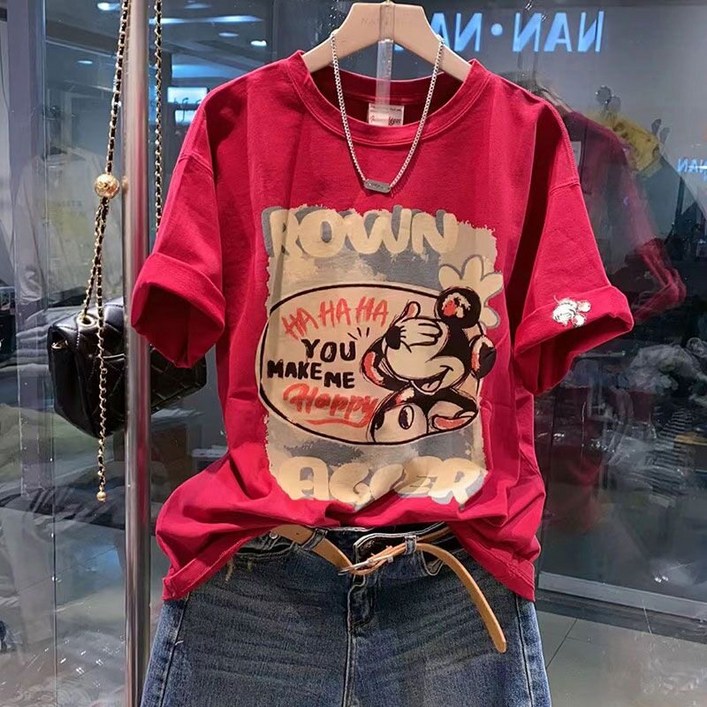 빈티지 미키마우스 루즈핏 반팔 티셔츠