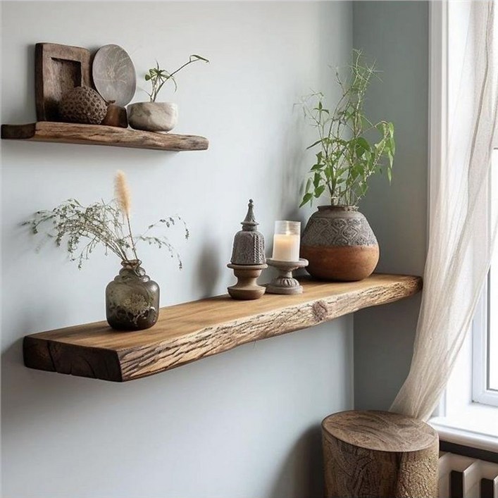 고재선반 벽선반 오래된 빈티지 벽장식장 상판 800