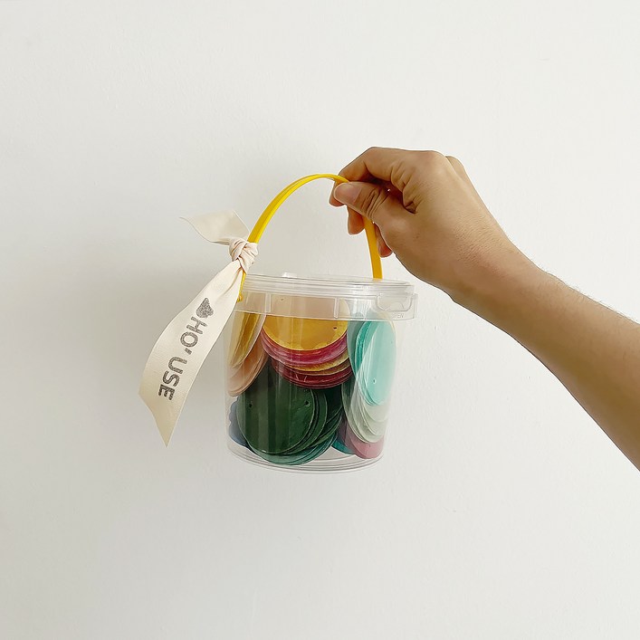 22HO0028호유즈어린이집 낱개자개 구디백원형레인보우S