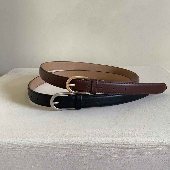 de ondo 드온도 볼륨 소가죽 벨트