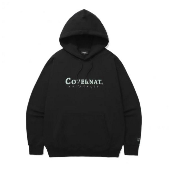 국내매장판 COVERNAT 커버낫 후드티 어센틱 로고 후디 블랙 350048 국내매장판 COVERNAT 커버낫 후드티 어센틱 로고 후디 블랙 350048