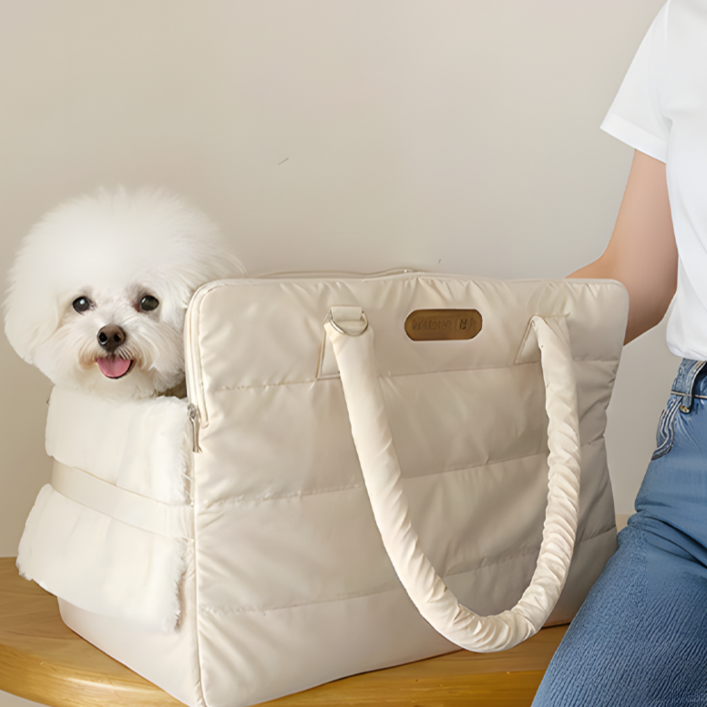 조하펫 반려견 편안한 산책 이동가방, 1개, 아이보리