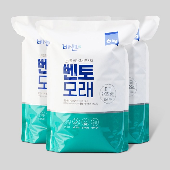 [3개세트] 바른벤토모래 6kg