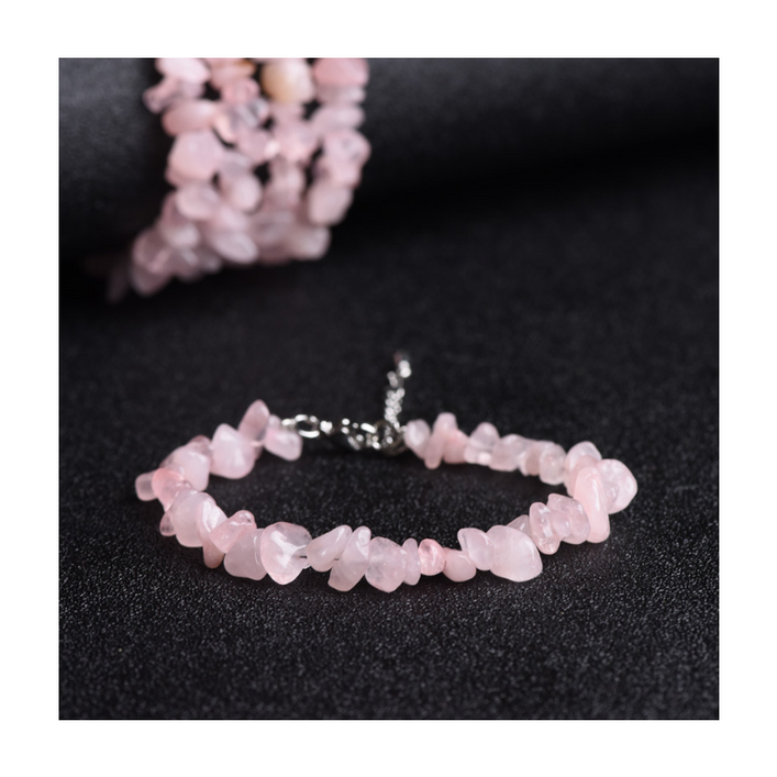 뚱보 원석 자수정 호안석 황수정 로즈쿼츠 핑크수정 팔찌