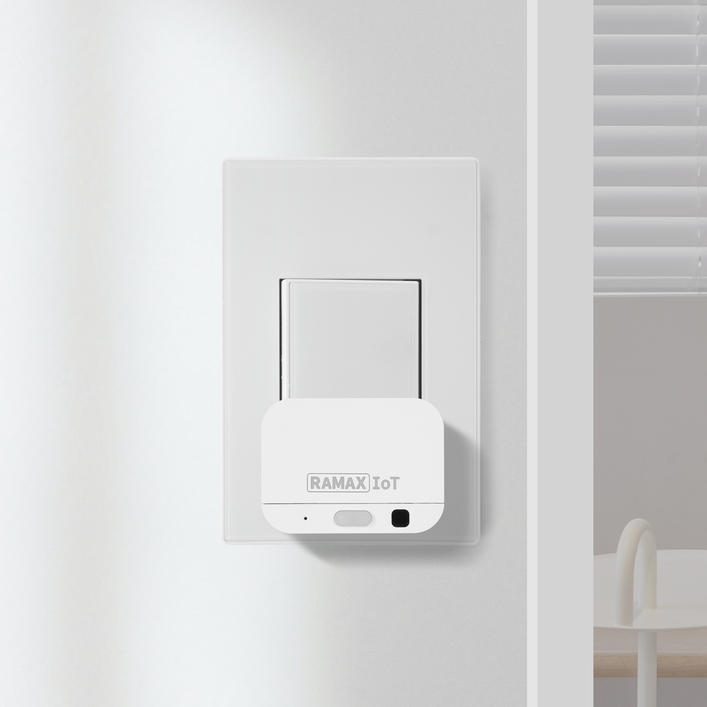 라맥스 IoT 스마트 미니 스위치 버튼 원격제어 리모컨 누워서불끄기 자동 무선 와이파이 RSA-021W, 1개