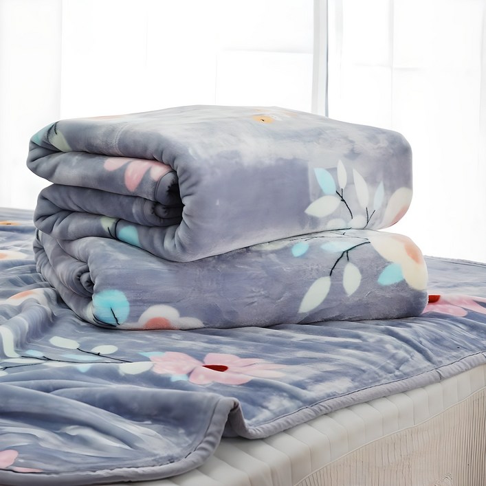 프라우모드 양면 싱글 밍크담요 고밀도 극세사담요 두꺼운 담요 캠핑 차박 겨울이불대용