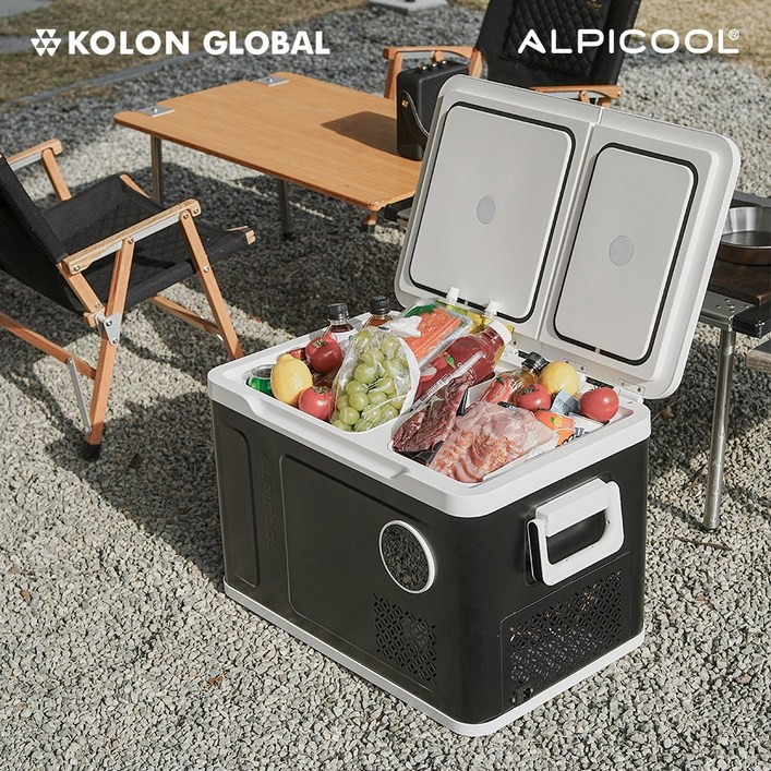 코오롱 공식판매 25년 신상 알피쿨 블랙에디션 캠핑냉장고 31L 코오롱 독립 냉장 냉동 2도어 듀얼도어 낚시 차박 화물 냉장고 냉동고 NK40, NK40, 혼합색상
