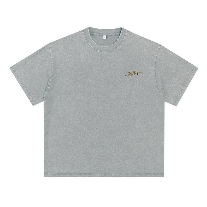 cKw 레트로 스타일 순면 반소매 셔츠 T 미국식 레터링 프린트 셔츠