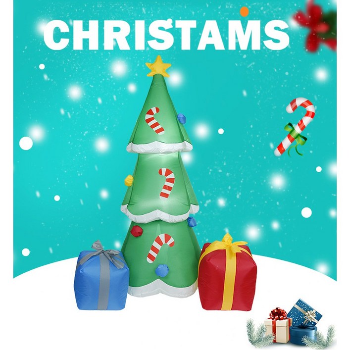 크리스마스 에어벌룬 눈사람 산타 트리 움직이는 장식