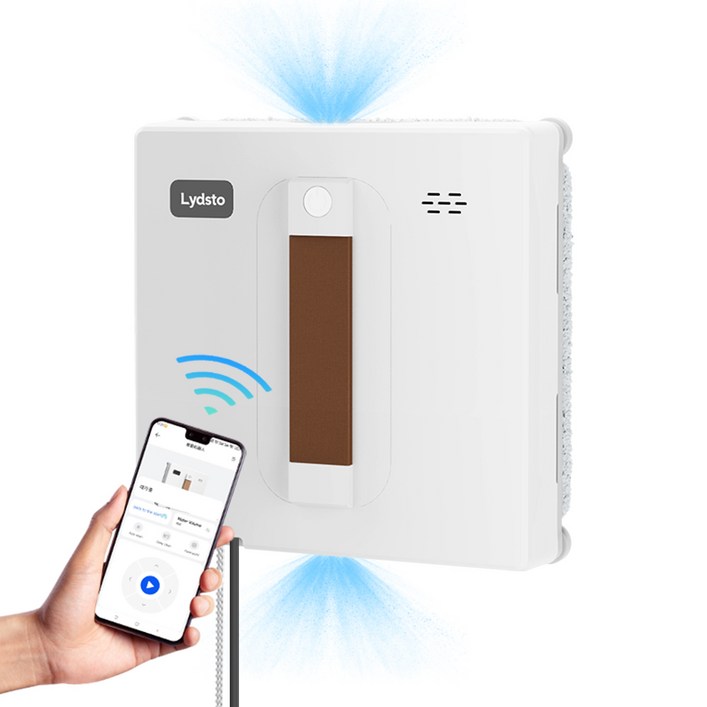 라이드스토 Lydsto 스마트 자동 물분수 유리창 로봇 청소기 WL07, 화이트