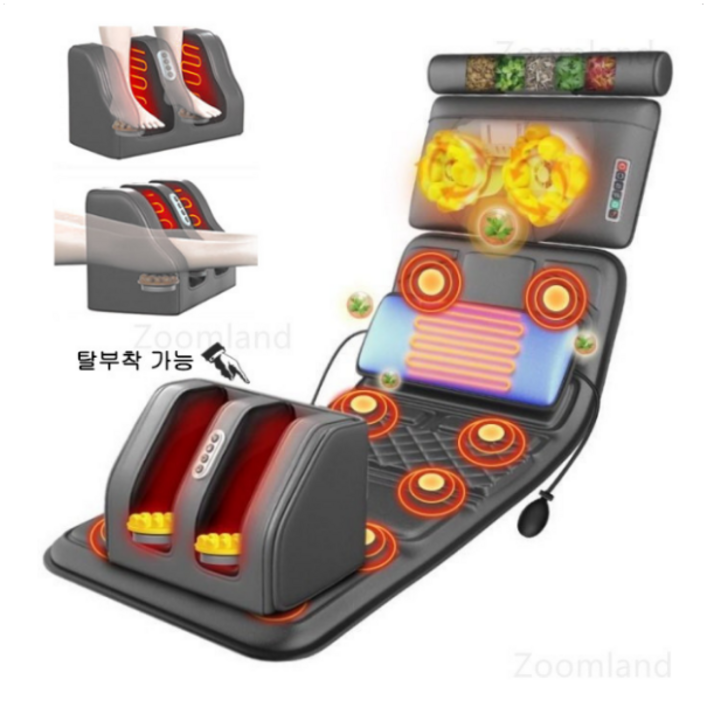 전신 매트리스형 스트레칭 안마매트 마사지기+다리 종아리 발 안마기 세트(부모님께 드릴 선물)