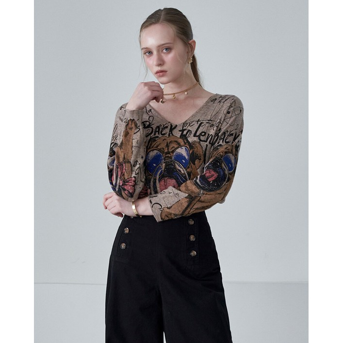 르니앤맥코이 퍼그 보카시 브이넥 니트 MM03KN073FCY 2807325