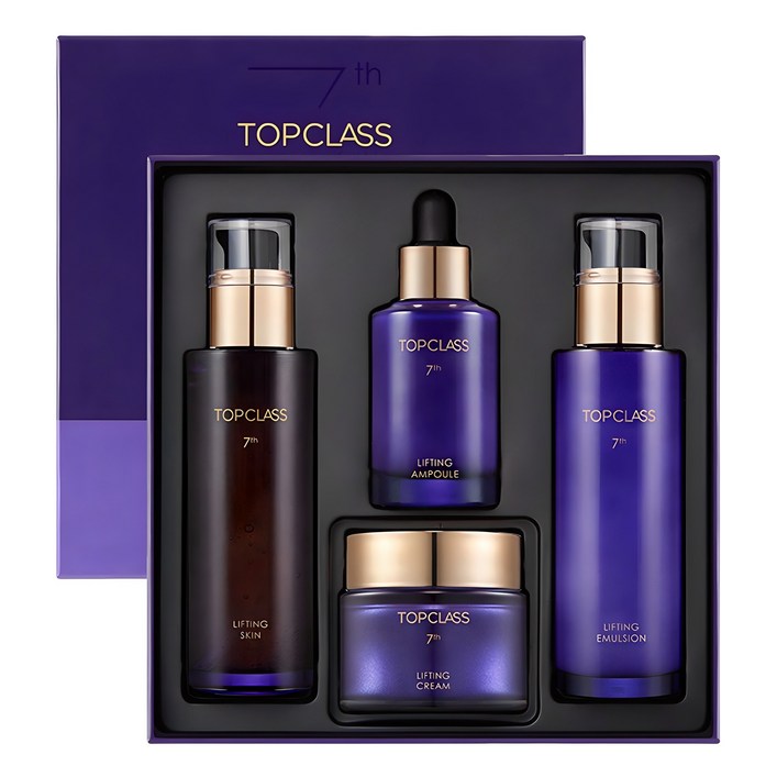 참존 탑클래스 7세대 NEW 리프팅 스킨케어 4종 선물세트 전용 고급 케이스스킨에멀전앰플크림