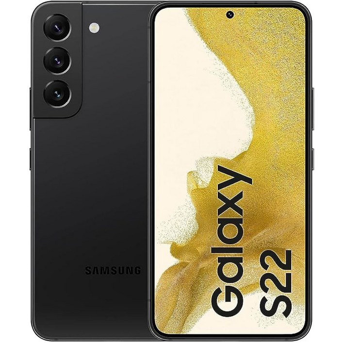 삼성 갤럭시 S22 휴대폰, 공장 잠금 해제 128GB, 블랙