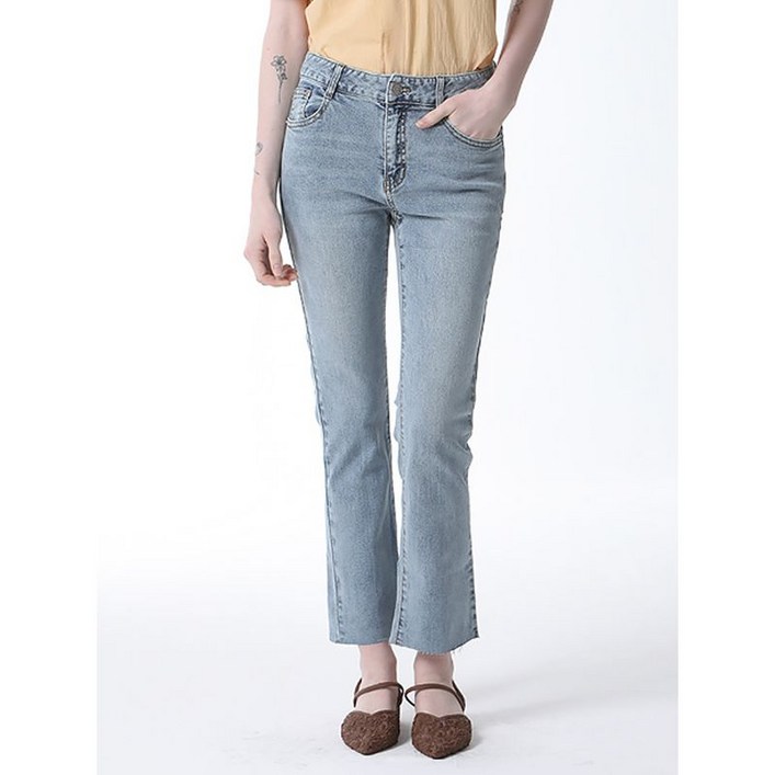 쉬즈미스 스티치 컷팅 데님 팬츠  택가격  138000원