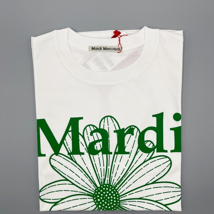 정품 마르디반팔티셔츠 플라워티셔츠 그린플라워 반팔티 mardi mercredi