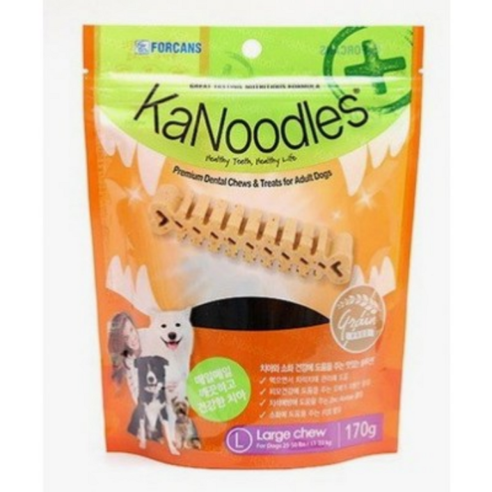 카누들 덴탈껌 플러스 지퍼백, 170g, L