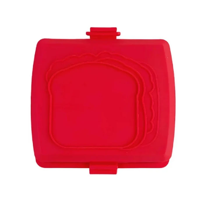 주방 함부르크 샌드위치 메이커 전자 레인지 토스트 와플 기계 조정 가능한 실리콘 가정용 아침 식사