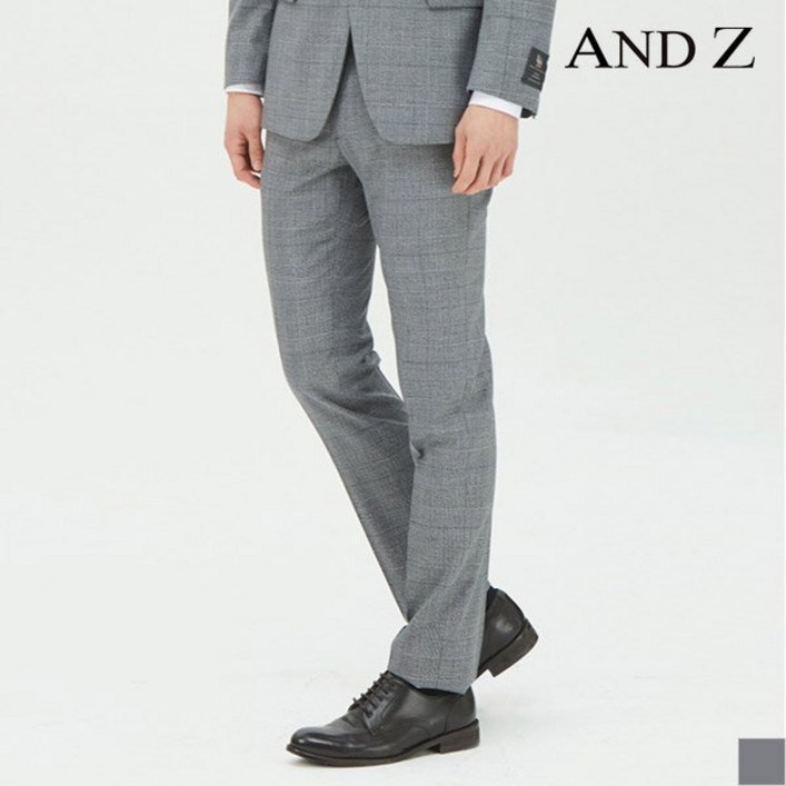 지오지아 앤드지  그레이 윈도우체크 이모션 임팩트 정장팬츠 (BZB2SP1105)