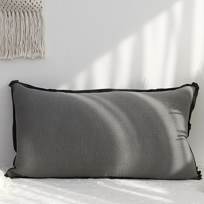 퓨어이즈룸 피그먼트 대형 등쿠션 엣지 110x60 허리쿠션 커버만/솜포함 택1, 앳지그레이