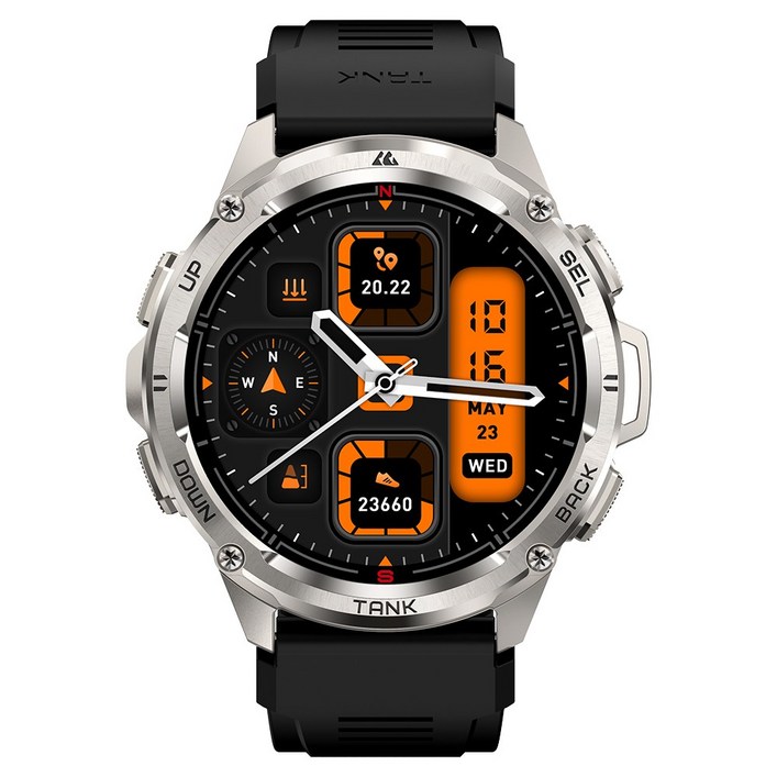 코스펫 KOSPET TANK T3 ULTRA 스마트워치, 실버 코스펫 KOSPET TANK T3 ULTRA 스마트워치, 실버