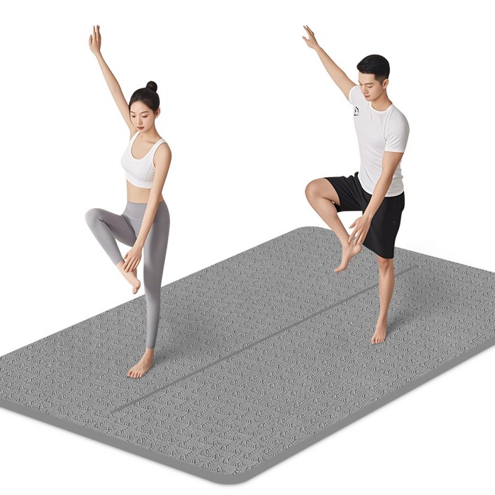 요가매트 TPE 10mm 두꺼 홈트레이닝운동매트 필라테스매트 2인용, 1개, 독도물범