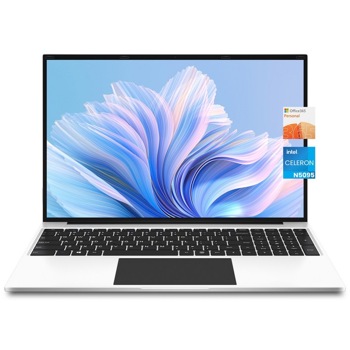JUMPER 2025 노트북 16인치 화면 대형 셀러론 N5095 512GB SSD+128GB eMMc 16GB RAM office 365사무용 WIN11 home, 흰색, S7max N5095 16, 640GB, 16GB, WIN11 Home
