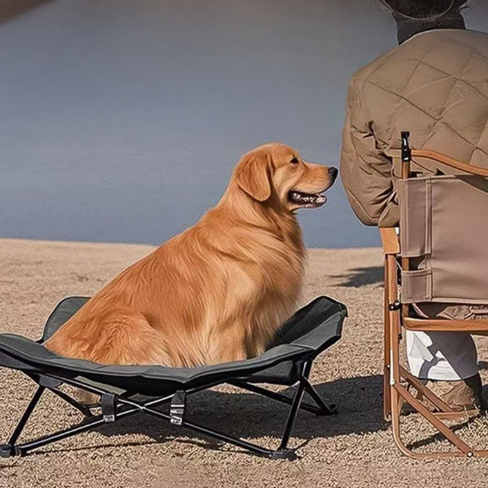 거와스 반려동물 접이식 캠핑 해먹침대, 1개, 블랙