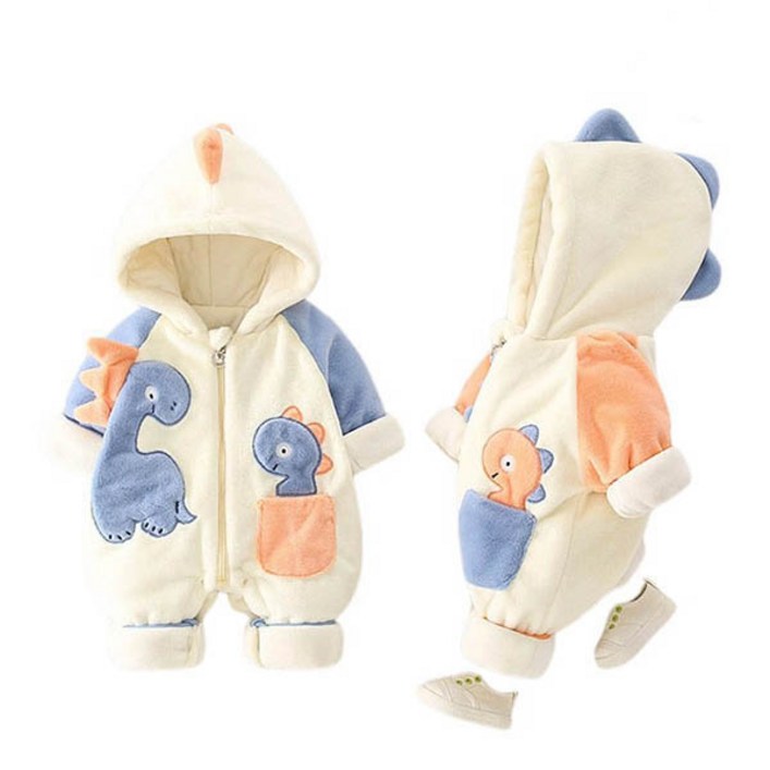 하방방 아기공룡 베이비 부드러운 외출 우주복