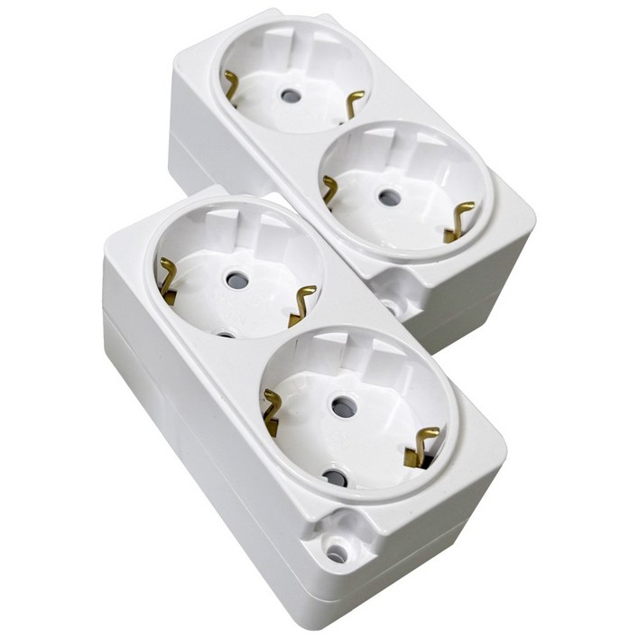 하이 쿠팡 노출 2구콘센트 간단한 핀타입 벽 국산 상품 화이트, 3개