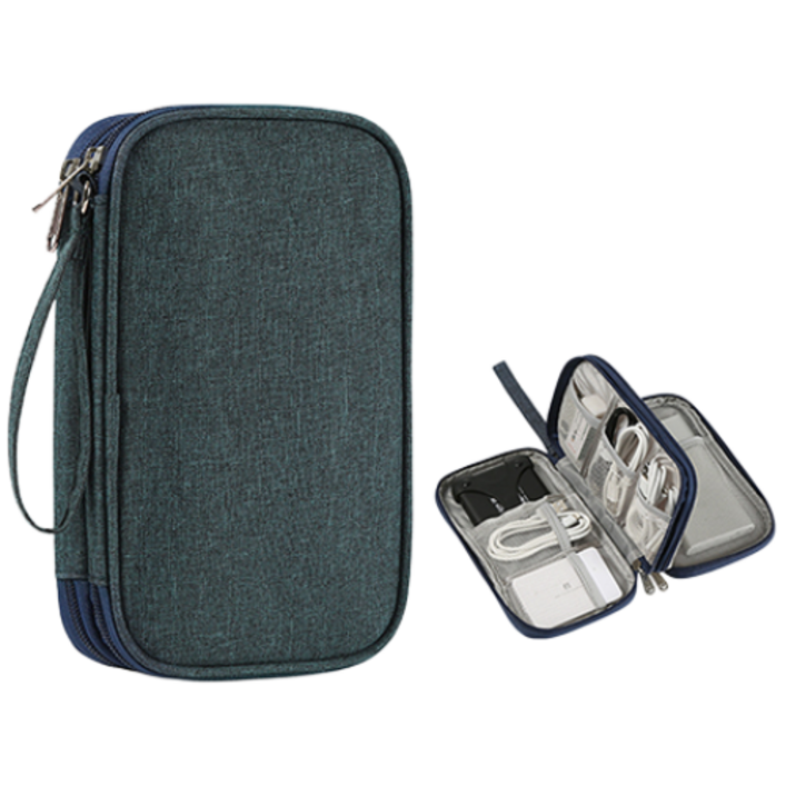 생활더봄 USB 케이블 멀티 디지털 방수 스마트폰 하드케이스 파우치