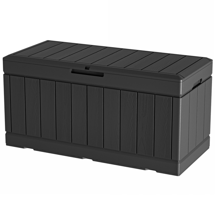 Homall 데크박스 실내 야외 캄핑 다용도 야외포관함 플라스틱 보관함 310L, 블랙, 1개